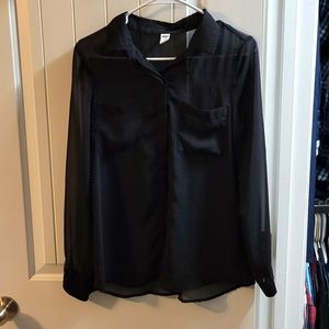 Sheer polka dot blouse